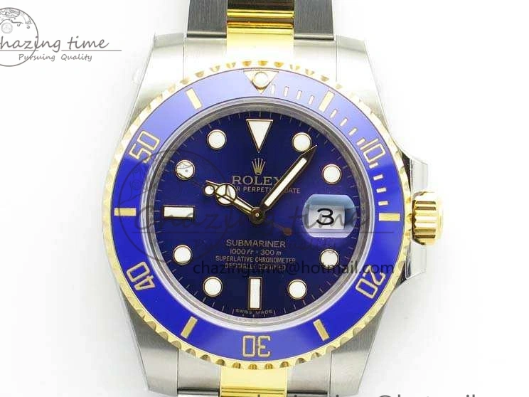 0401 Submariner 116613LB Wrapped SS YG VRF 1:1 Best Edition Blue Dial A Fashionable 3533